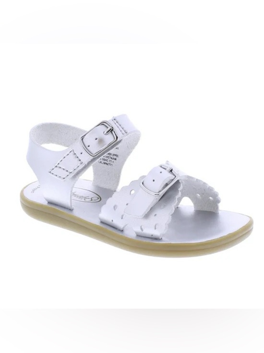 Silver Kids' Buckle Sandals - Classic Adjustable Straps